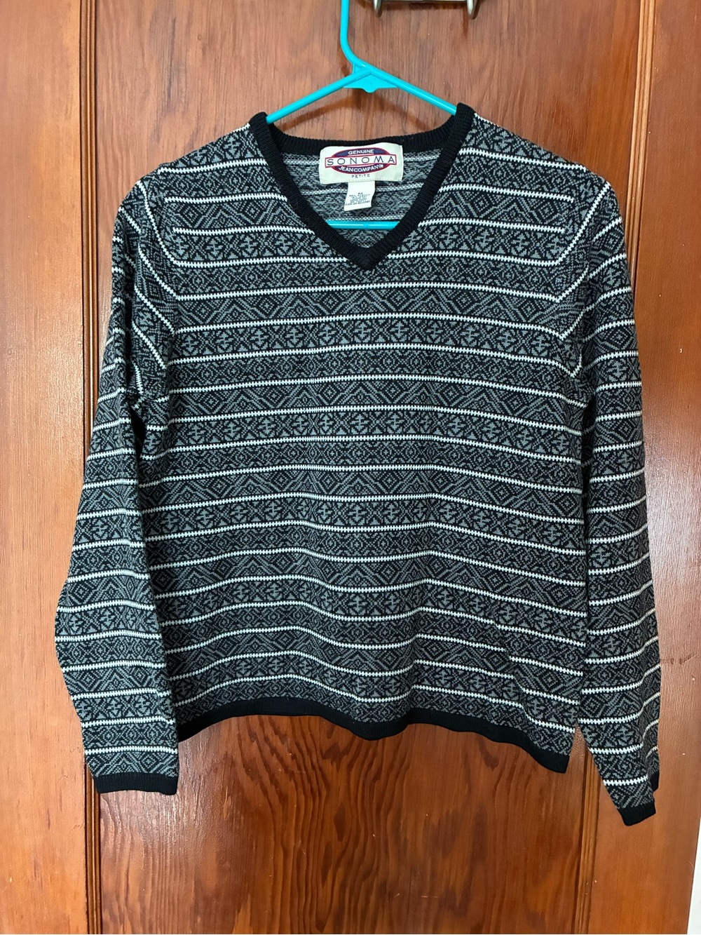 Vintage Fair Isle Wool Blend Sweater for Women 🖤✨🖤✨🖤